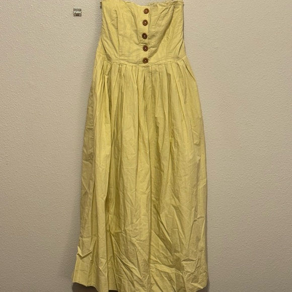 Free People Strapless Cream Dress - Picture 2 of 5